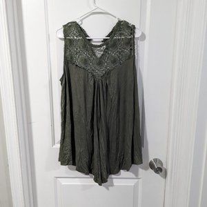 Women's Esmara Vintage Washed Olive Colored Tank Top